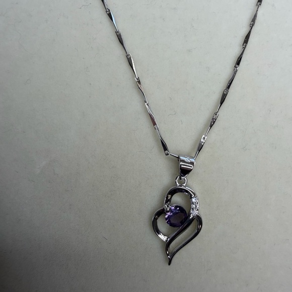 NEW Sterling silver 1 CT moissanite necklace - Picture 13 of 15